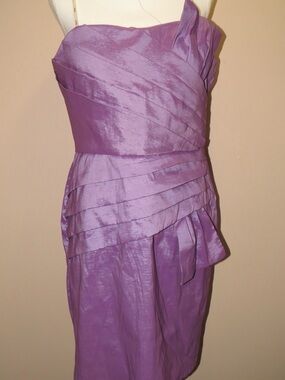 SNAP, Size 18W Purple strapless cocktail dress.
